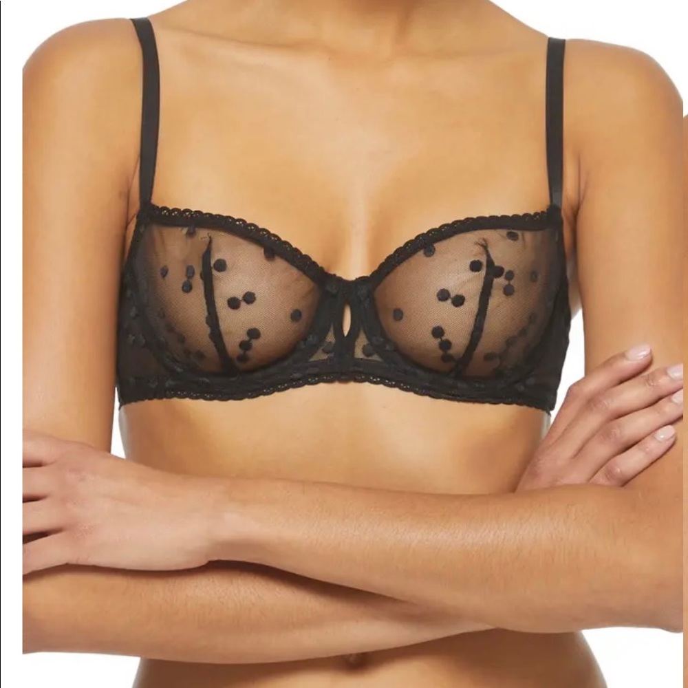 Simone Perele Black Party Bra and Panty BNWOT